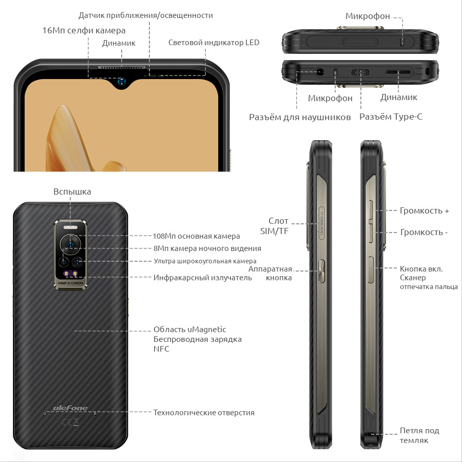 Ulefone Armor 17 Pro купить в Красноярске, смартфон Ulefone Armor 17 Pro на  официальном сайте, обзор, цена, характеристики